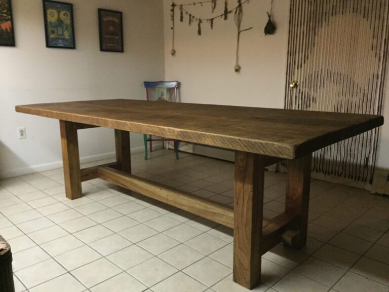 White Oak and Chestnut Dining Table