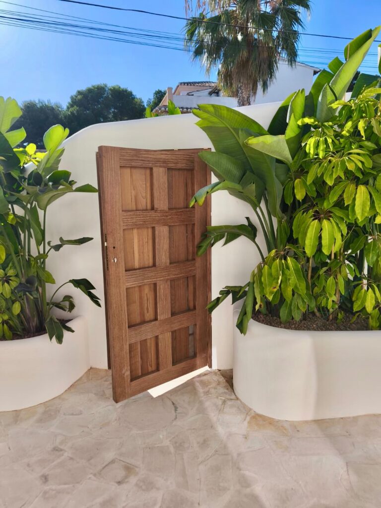 Cliff House Moraira Bespoke Ipe Door