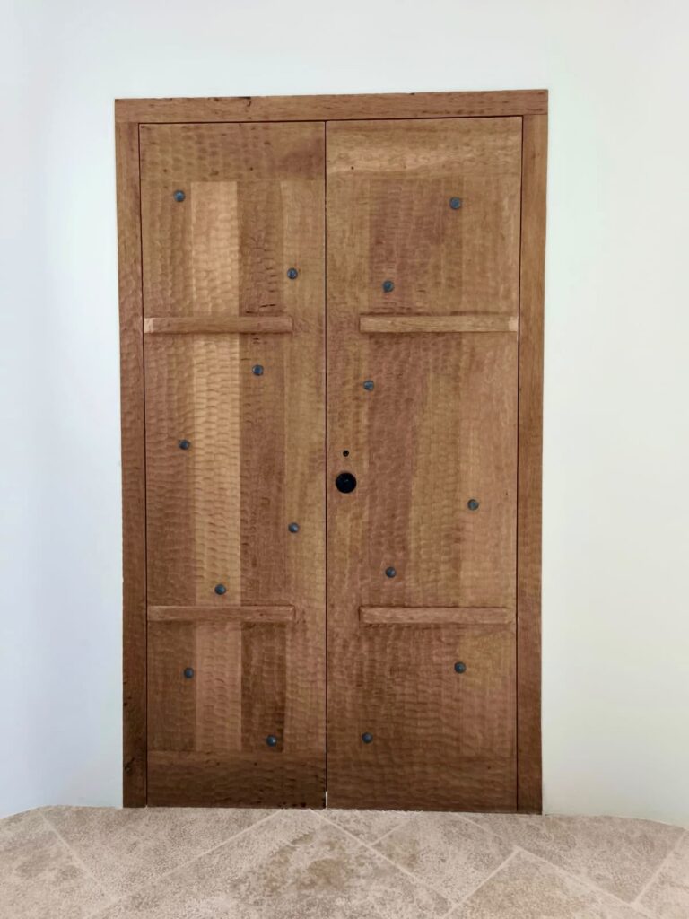 Cliff House Moraira Bespoke White Oak Door