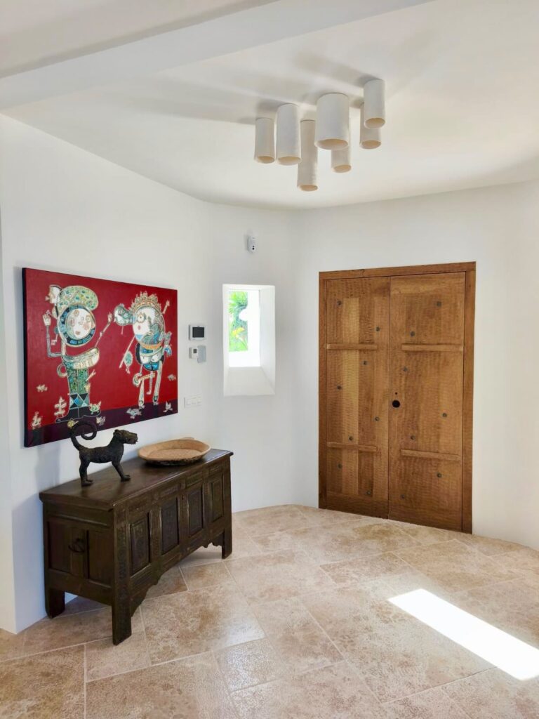 Cliff House Moraira Bespoke White Oak Door