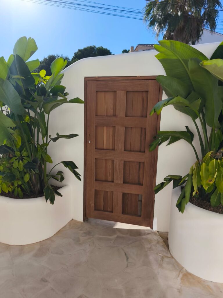 Cliff House Moraira Bespoke Ipe Door