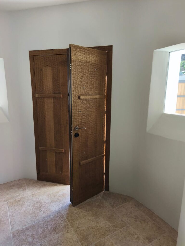 Cliff House Moraira Bespoke White Oak Door